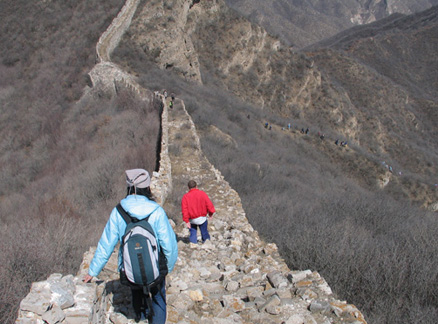 Descent, Beijing Hikers Zhenbiancheng Great Wall hike, 2010-04-04