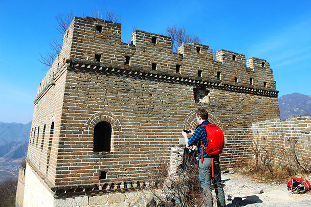 The first tower we passed on the hike - Chinese Knot Great Wall, 2018/03/10