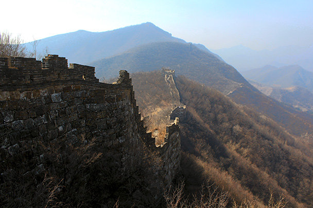 Looking back towards the first high point - Chinese Knot Great Wall, 2018/03/10