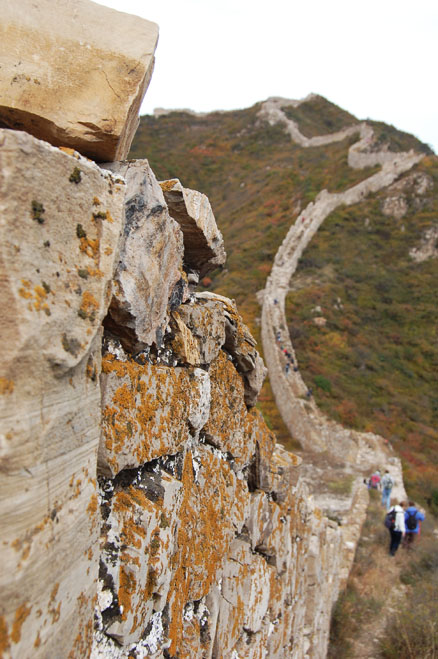built with rocks, Beijing Hikers Zhenbiancheng Great Wall, October04,2012