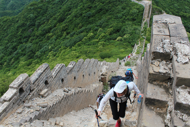 A steep climb took us up to a high point - Middle Switchback Great Wall, 2015/06/07
