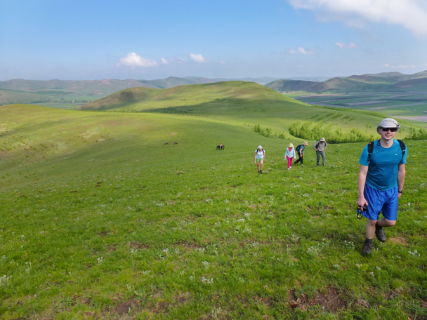 Some steep climbs saw the group stretch out a lot - Bashang Grasslands, Hebei Province, 2015/06