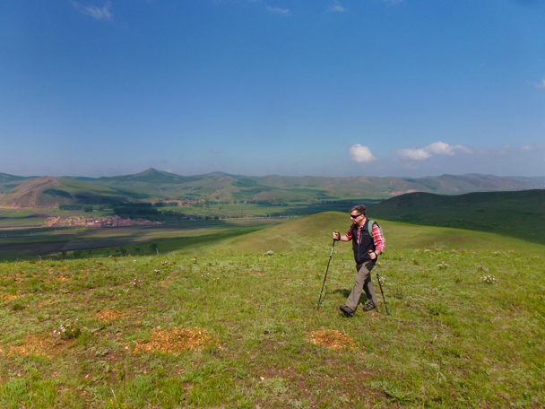 Hiking poles a wise choice for all those ups and downs - Bashang Grasslands, Hebei Province, 2015/06