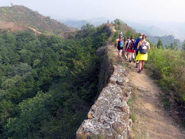 Hiking further along the Great Wall - Camping at the Gubeikou Great Wall, 2015/10