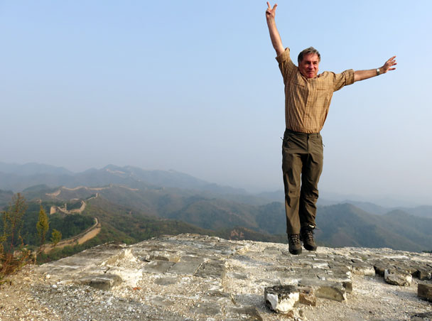 Super-hiker Hartmut - Camping at the Gubeikou Great Wall, 2015/10