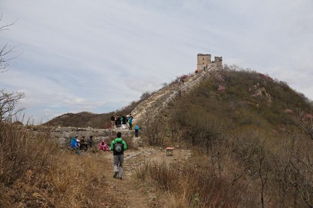 We got on to the wall at a dip in the hills - Stone Valley Great Wall Loop, 2016/4/16