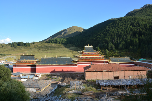 A view from the other side of the temple - Xiahe, Labrang Monastery, and the Zhagana area in southern Gansu, September 2016