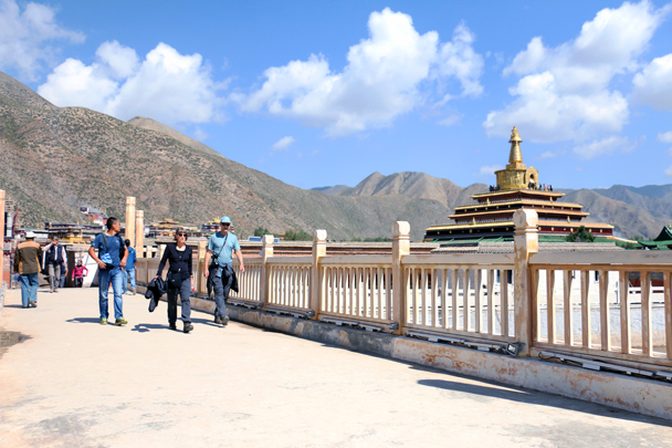 A walkway by a temple - Xiahe, Labrang Monastery, and the Zhagana area in southern Gansu, September 2016