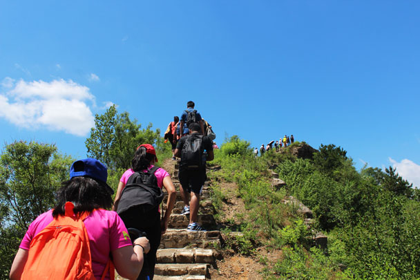 It was a big group of 40 hikers - Teambuilding for Merck with Great Wall hike and treasure hunt, 2017/7/7
