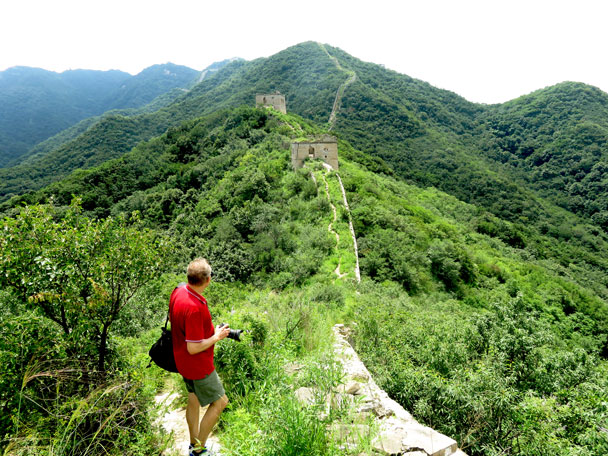 Looking back along the trail - Stone Valley Great Wall, 2017/7/29