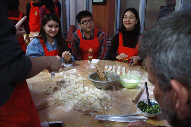 This group made some very tidy dumplings - Danish Embassy Great Wall hike and team trip, 2017/07/11
