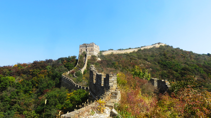 Autumn colours surround the &lsquo;wild&rsquo; Great Wall.