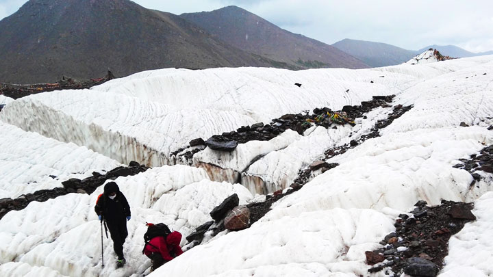 On the glacier