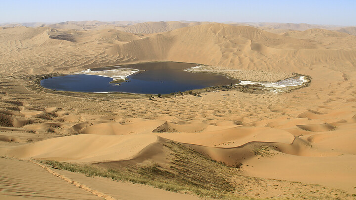 Views of a desert lake