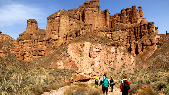 Rock formations at Bing Valley, Zhangye