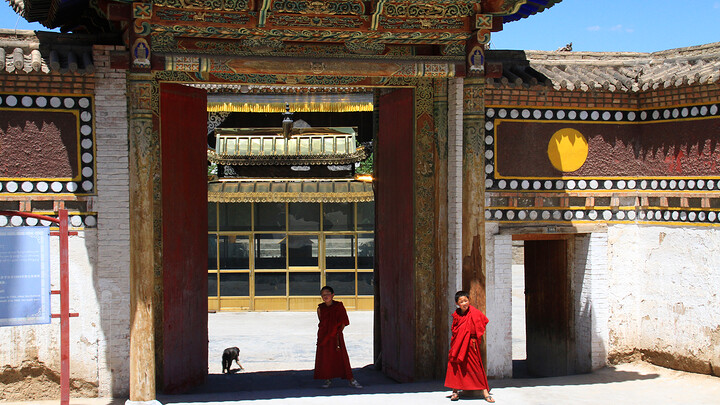 Young monks at a small temple