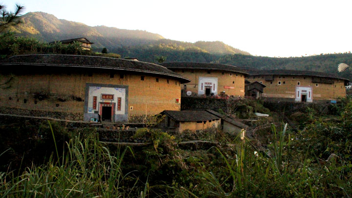 The tulou cluster at Chuxi Village