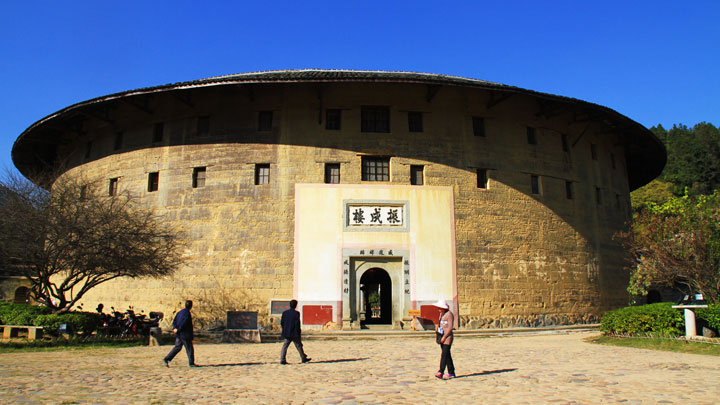 A large tulou in the Hongkeng tulou cluster