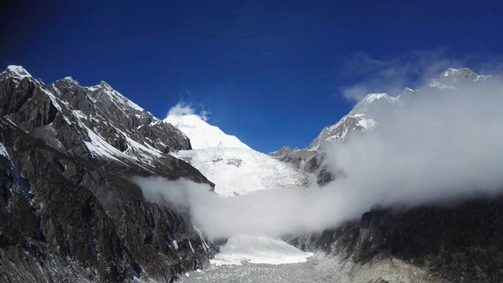 Views of a glacier in the Gonggashan Scenic Area