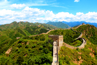 Long views of all the Great Wall at Jinshanling