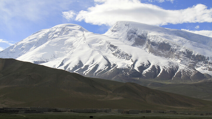 The peaks of Mt. Muztagh-Ata