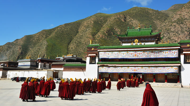 The assembly hall of Labrang Monastery