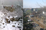 Snow on the Great Wall, spring in the city, 2015/04