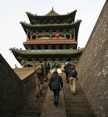 Pingyao stairs and temple