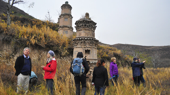 Stupas in the hills near White Cloud Temple, Pingyao, Shanxi