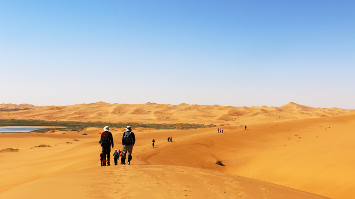 Dunes as far as the eye can see, in the Tengger Desert