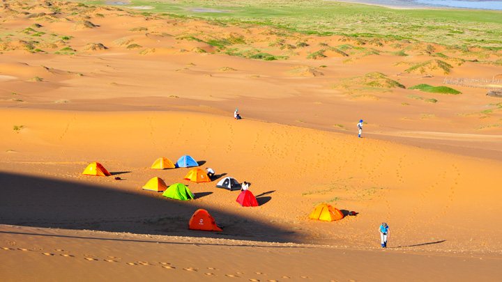 Camping in the Tengger Desert