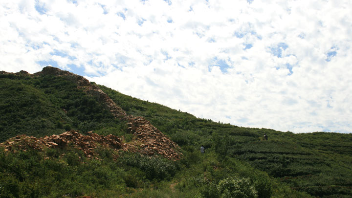 A mackerel sky above the Great Wall in Yanqing District, Beijing