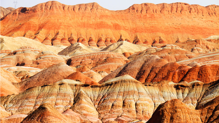 The coloured hills of the Zhangye Danxia Landform