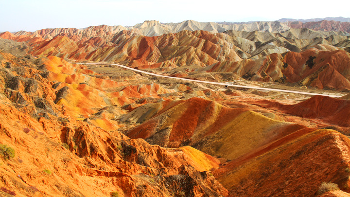 The coloured hills of the Zhangye Danxia Landform